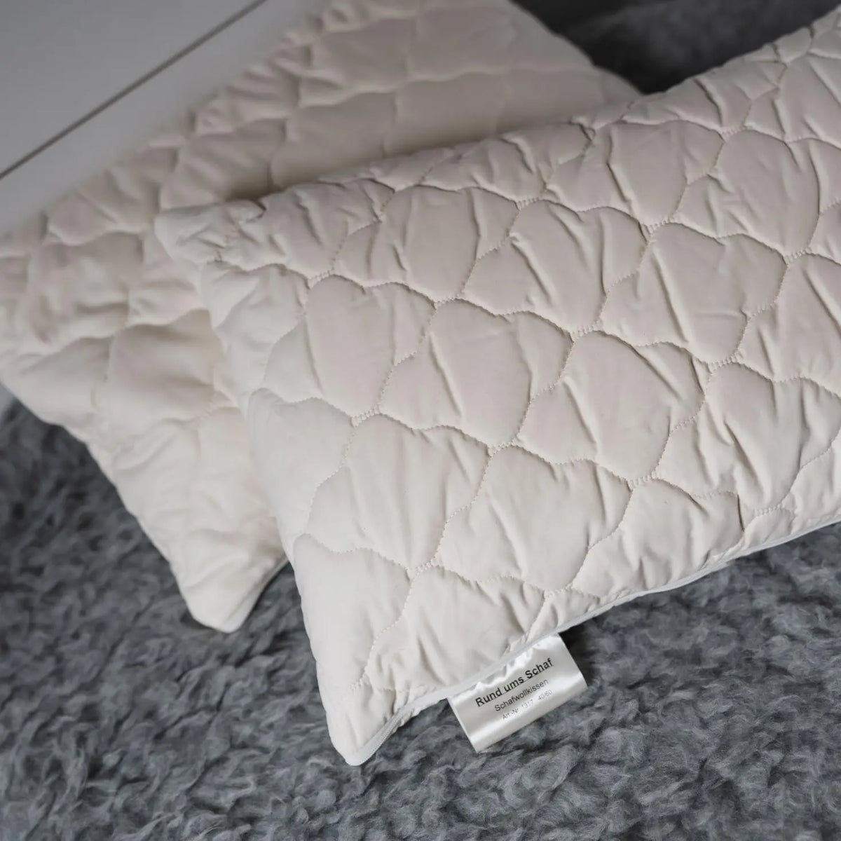 Oreiller naturel en laine de mouton et coton biologique Saling 40x60 cm 
