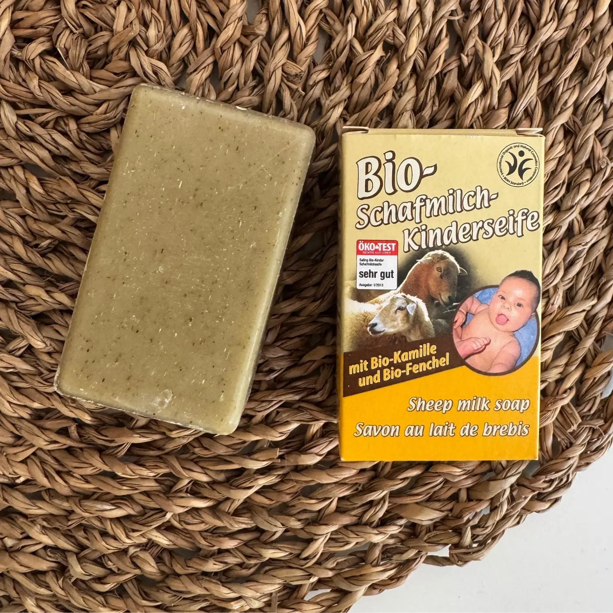 Savon enfant au lait de brebis bio Saling – Peaux sensibles 