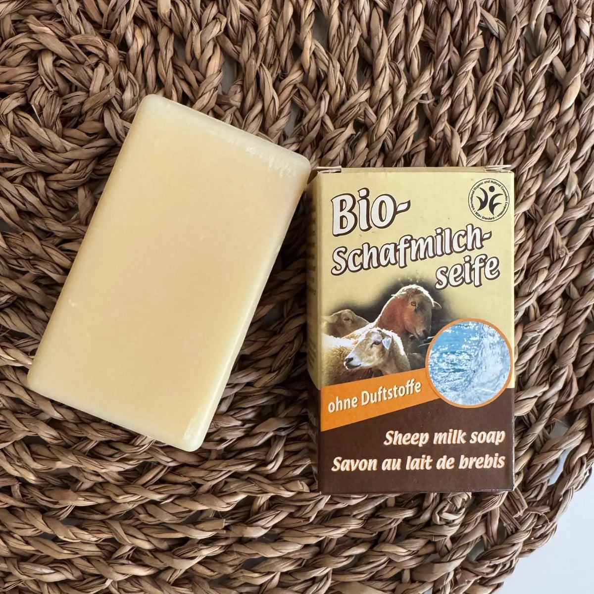 Savon au lait de brebis bio sans parfum Saling – Peaux sensibles 