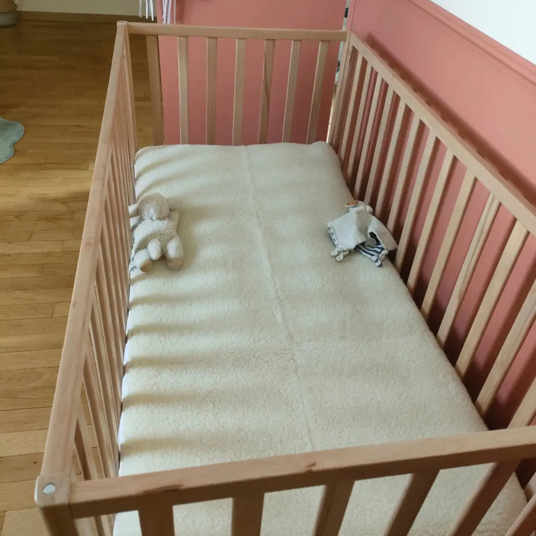 Protège matelas en laine vierge Sassoupi - 60x130cm 