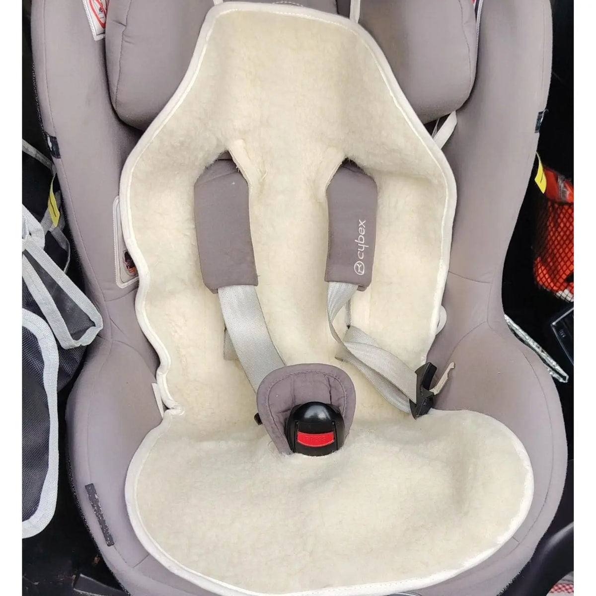 Assise universelle pour poussette & siège auto en laine Sassoupi - Naturel