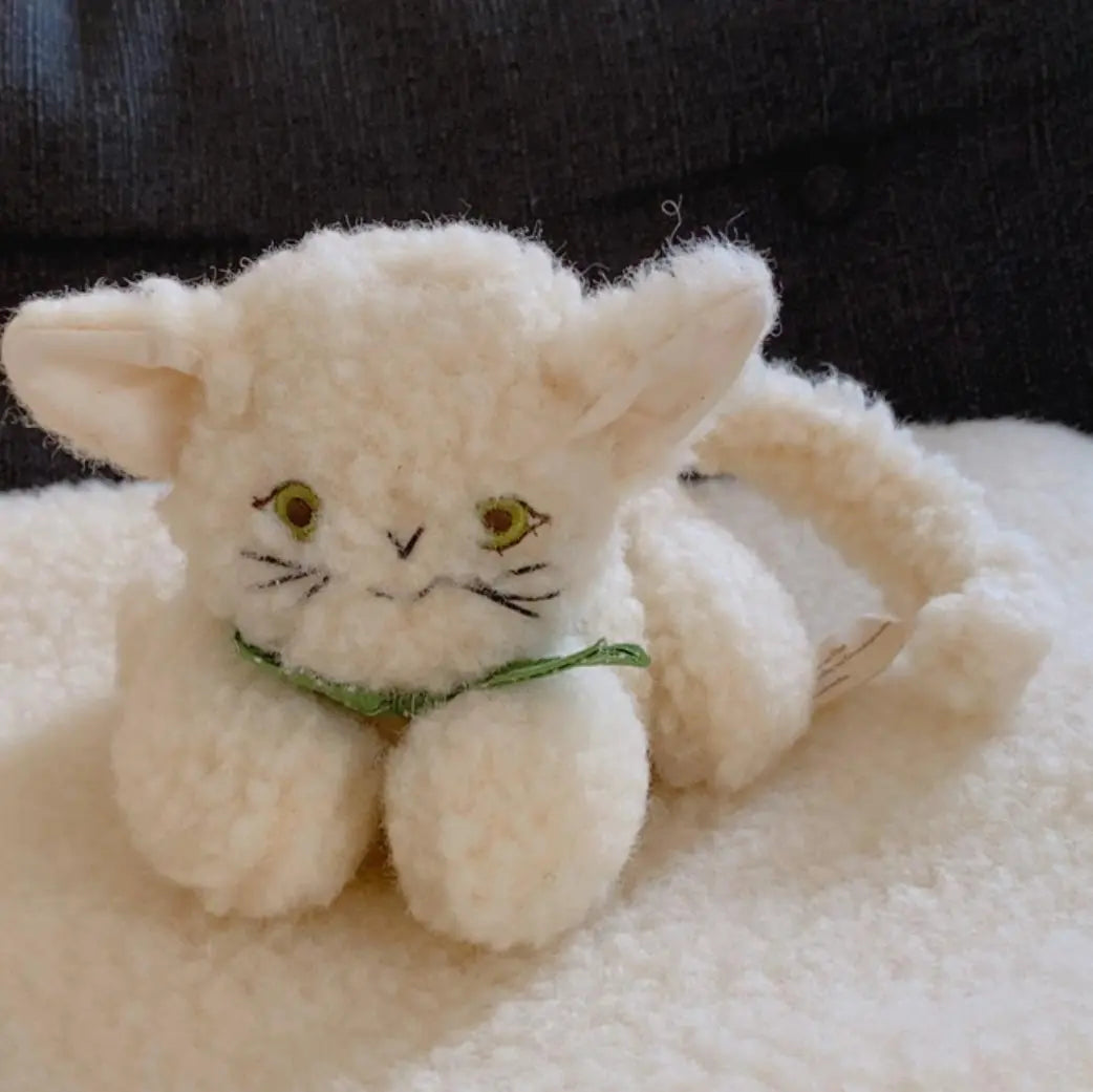 Peluche chat en laine vierge Sassoupi 