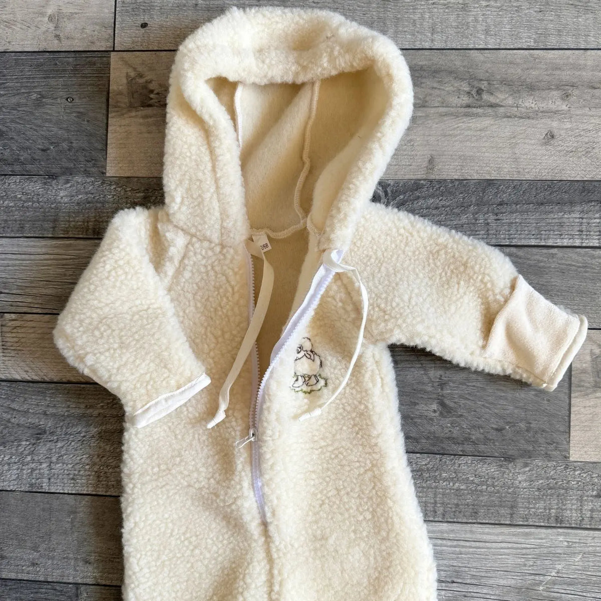 Combinaison bébé laine vierge Sassoupi – Naturel