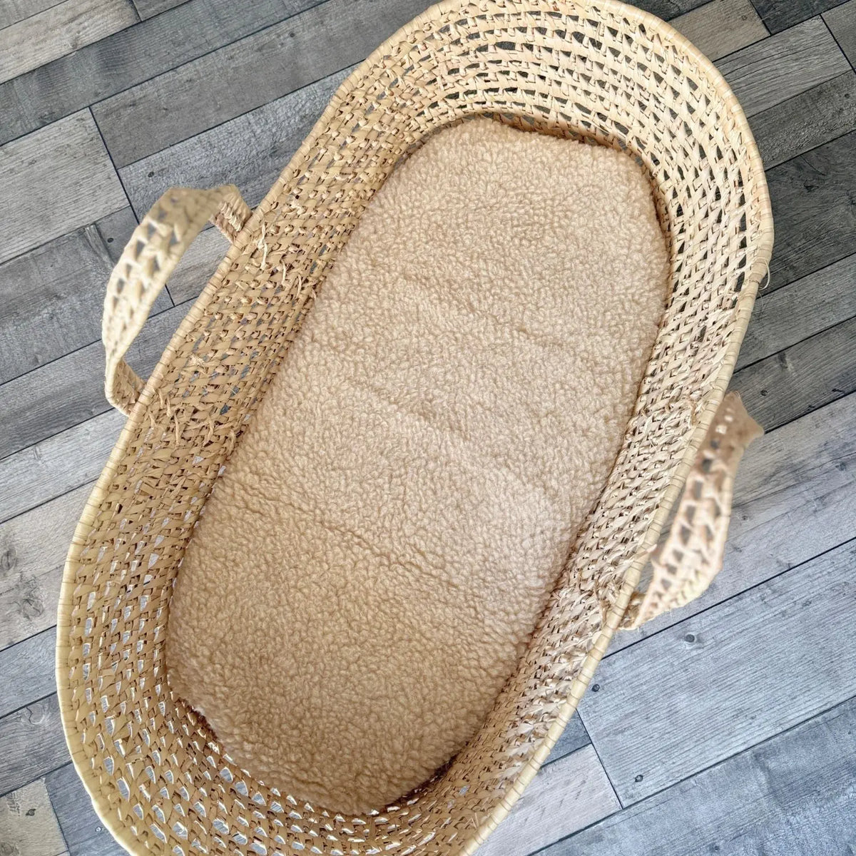 Surmatelas fin couffin en laine vierge Sassoupi - Beige 