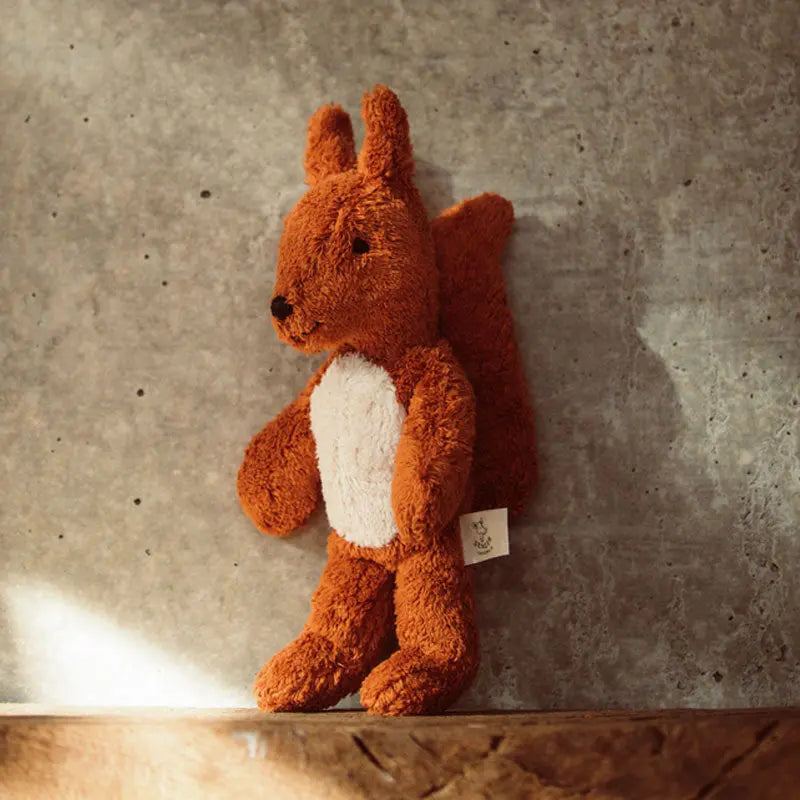 Doudou bébé écureuil en coton bio & laine Senger Naturwelt 