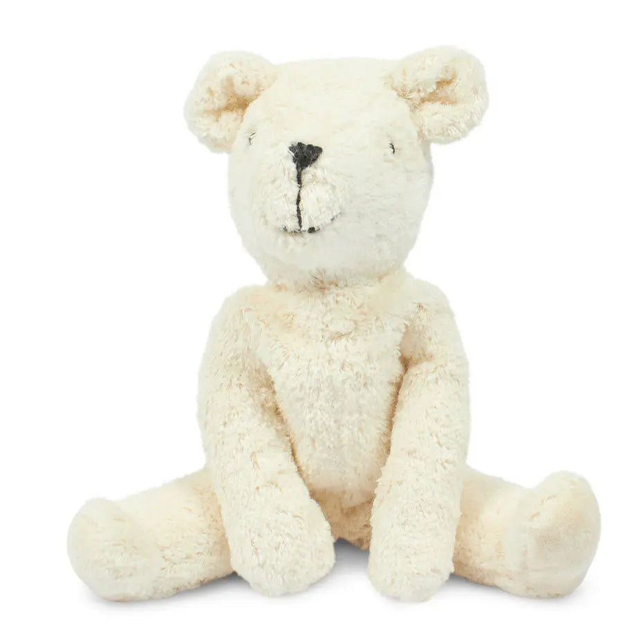 Doudou ours blanc en coton bio & laine Senger Naturwelt 