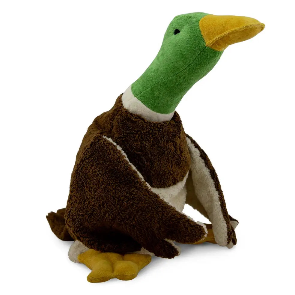 Doudou bouillotte en coton bio & laine Senger Naturwelt - Grand Canard 