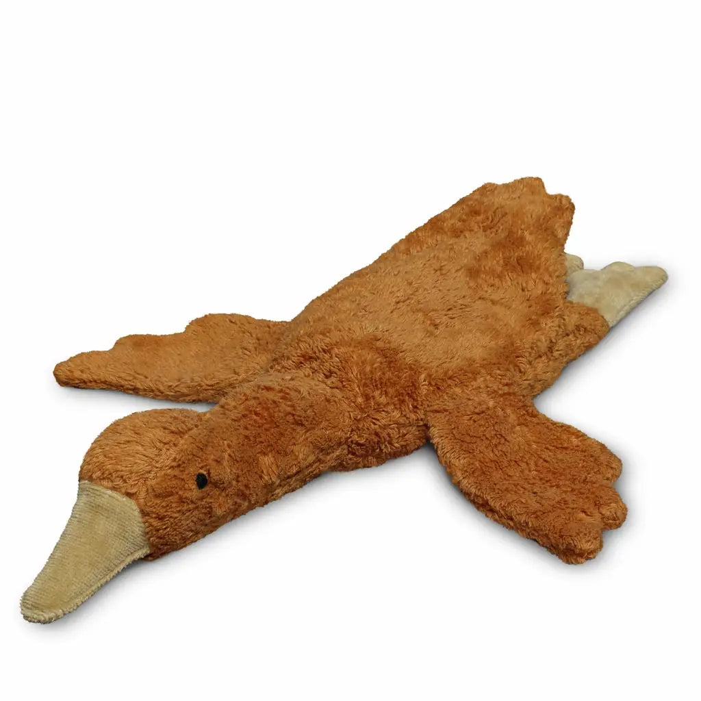 Doudou bouillotte en coton bio & laine Senger Naturwelt - Oie rouille 