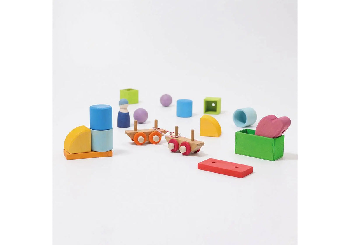 Jeu de construction train en bois Grimm's - Lilinappy