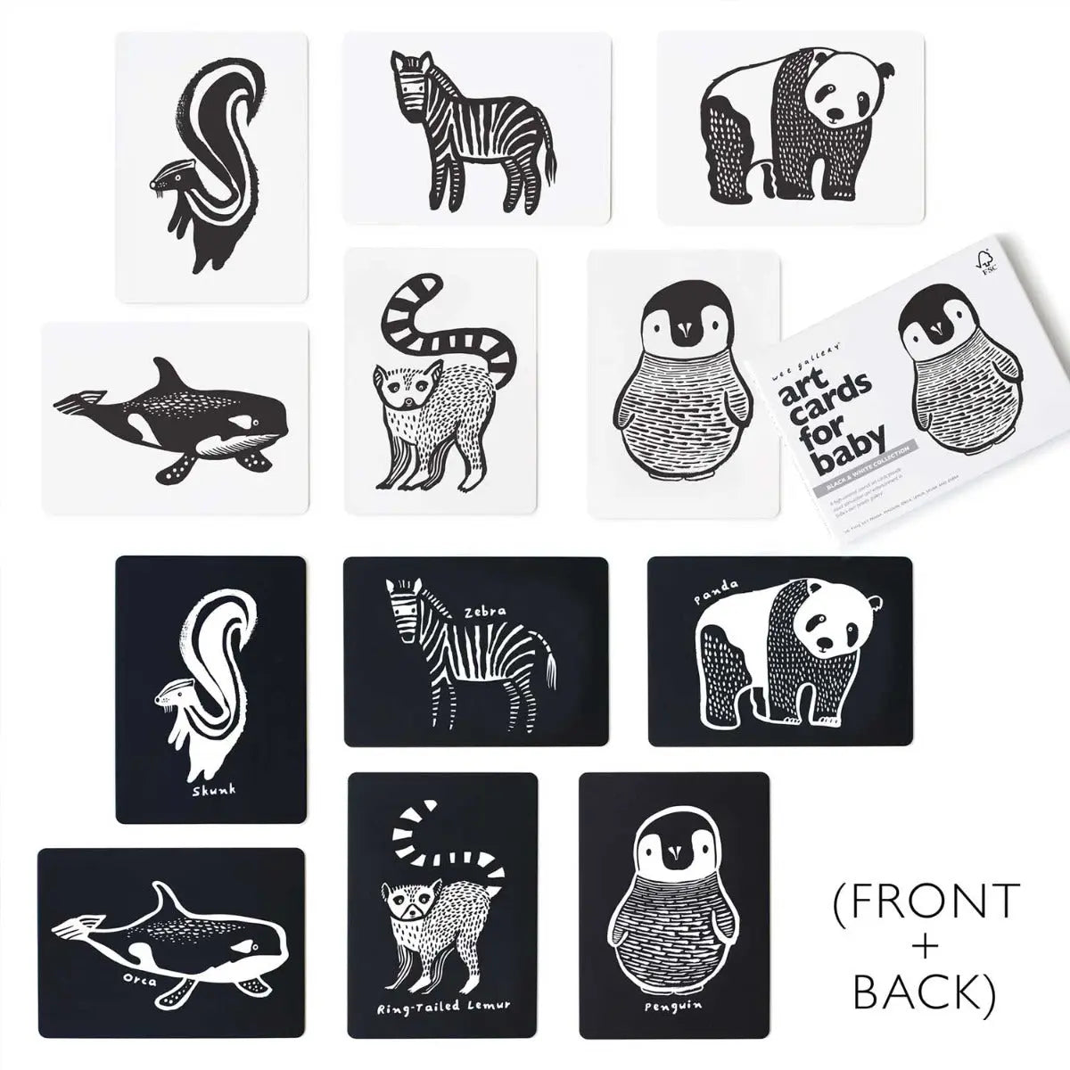 Cartes pour bébé en noir et blanc Wee Gallery - Art - Lilinappy
