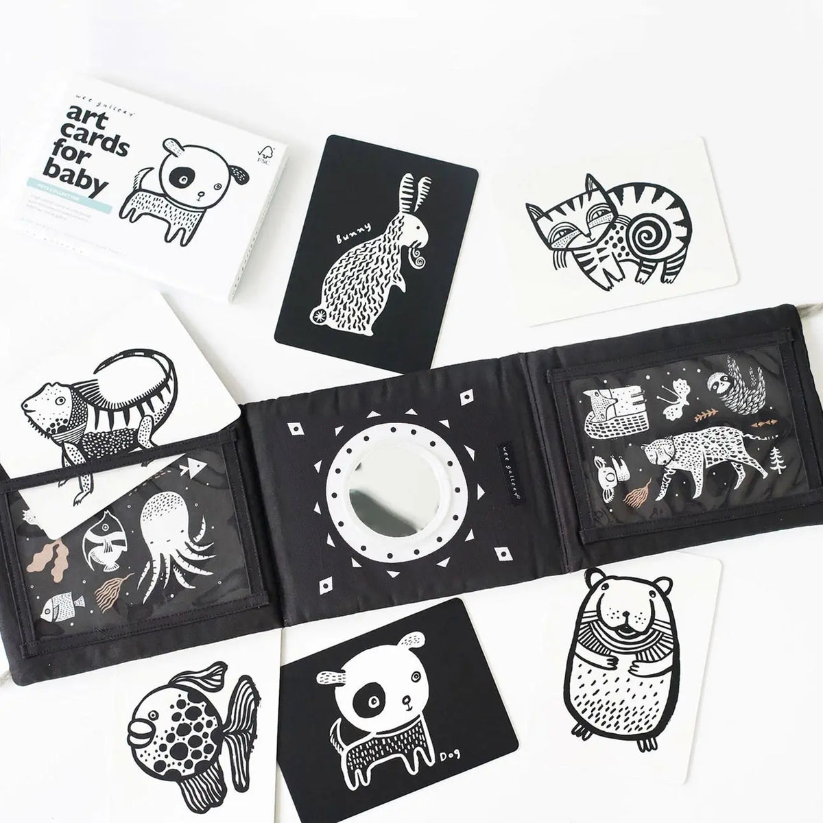 Coffret Cadeau support & cartes contrastées Wee Gallery