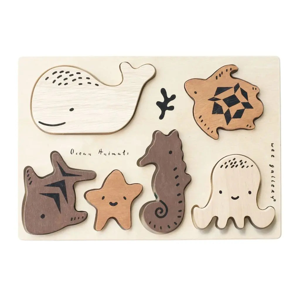 Puzzle en bois Wee Gallery Océan